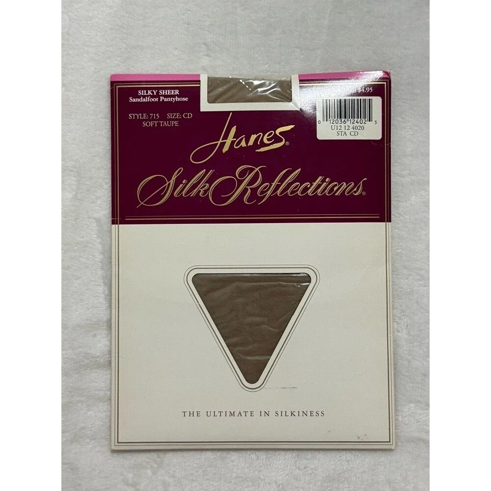 Lot Of 8 Size CD Hanes Varied Pantyhose Silk Reflection Control Top Sheer Toe